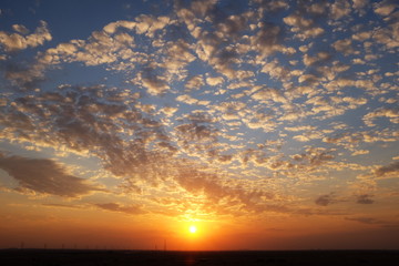 Beautiful sunset in Riyadh, Saudi Arabia