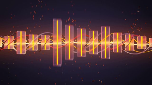 Music equalizer with rippling lines