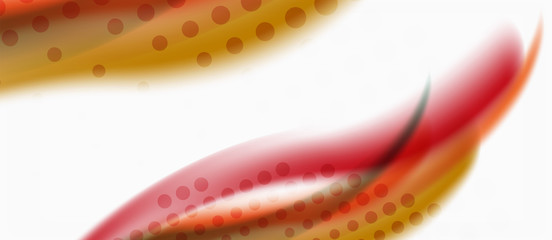 Line wave art illustration on light backdrop. Vector abstract design banner template. Business template