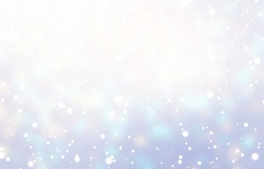 Snow fall pattern on subtle blue lilac background. Soft texture. Winter abstract illustration. Light natural holiday decor.