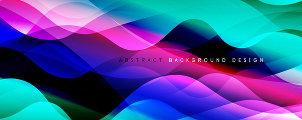 Trendy simple fluid color gradient abstract background with dynamic wave line effect. Vector Illustration For Wallpaper, Banner, Background, Card, Book Illustration, landing page
