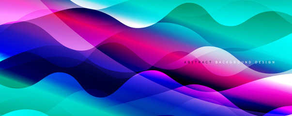 Trendy simple fluid color gradient abstract background with dynamic wave line effect. Vector Illustration For Wallpaper, Banner, Background, Card, Book Illustration, landing page