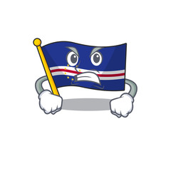 mascot of angry flag cape verde cartoon character style - 306285431