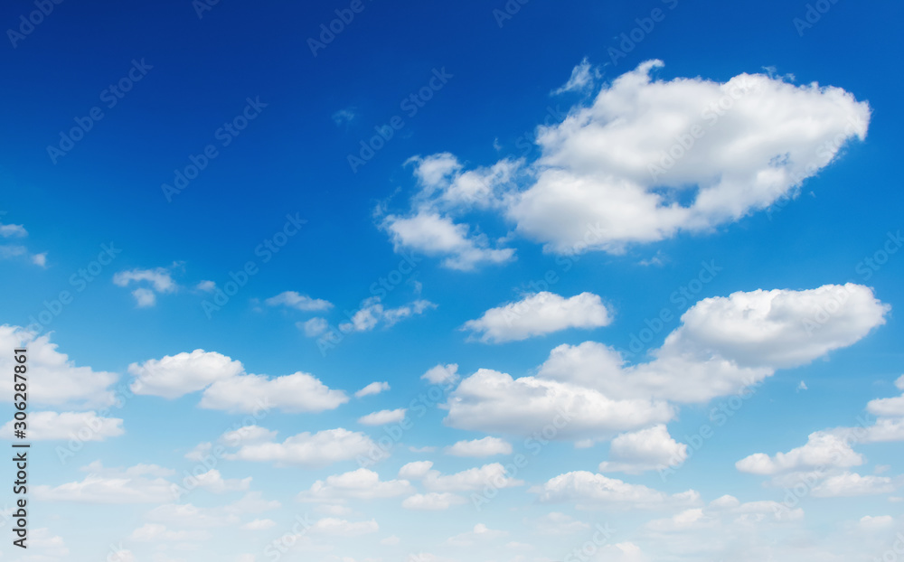Wall mural white cloud with blue sky background