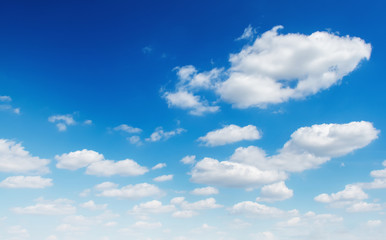 Plakat white cloud with blue sky background