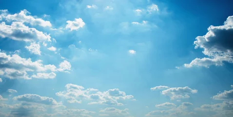 Foto auf Acrylglas white cloud with blue sky background © lovelyday12