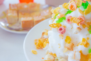 milk ice shaved bingsu