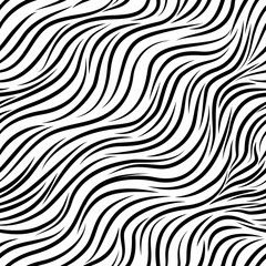 Obraz premium Seamless vector pattern of diagonal smooth stripes. Monochromatic texture for fabric or wrapping.