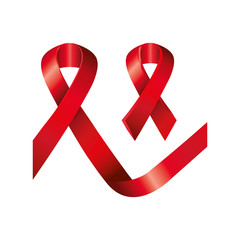set of aids day awareness ribbons isolated icon vector illustration design