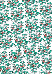 floral pattern with watercolor  texture, background hand drawing. Perfectly for wrapping paper, wallpaper, fabric, texture and other printing