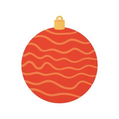 ball christmas decoration isolated icon vector illustration design