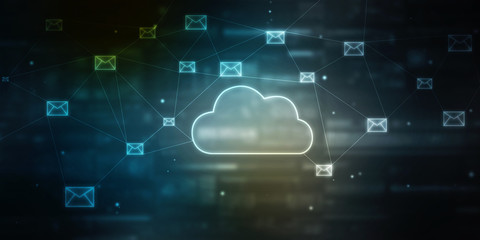Fototapeta premium 2d rendering Envelope network 