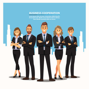 Business People teamwork ,Vector illustration cartoon character.