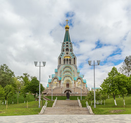 Saint Sophia Cathedral on the promenade in Samara, Russia