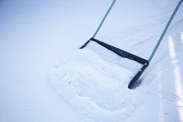 snow removal in the garden