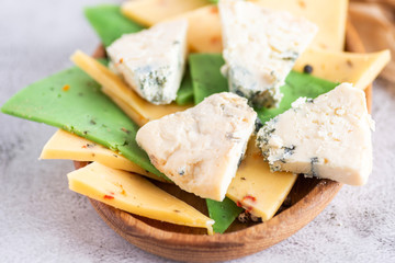 green cheese on a plate