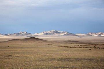 Fototapeta na wymiar The landscape of the mongolian steppe