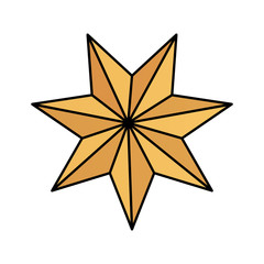 star decoration christmas isolated icon vector illustration design