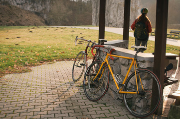 Bike riding in winter, dry roads and the sunshine instead od snow