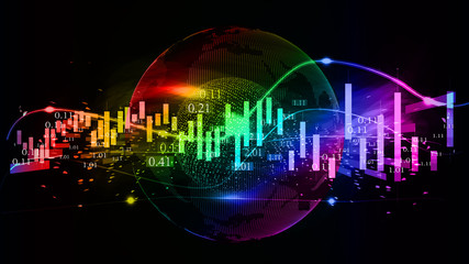 Obraz na płótnie Canvas Financial stock market chart, technology, technology abstract background