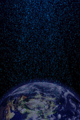 3D rendering of the earth, international, science and technology abstract background.