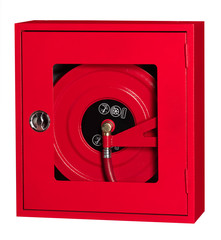 Industrial fire cabinet, Fire cabinet and hose assembly