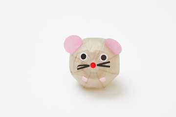 Mouse paper balloon. 2020 New Year card