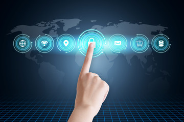 Data protection, cyber security, privacy, Internet technology, concepts, ideas