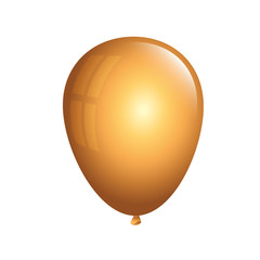 balloon helium golden isolated icon vector illustration design
