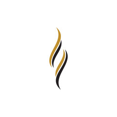 hair wave logo vector icon template - Vector