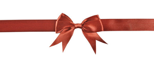 Brown ribbon with bow