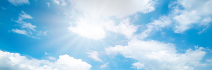 Beautiful blue sky cloudsfor background. Panorama of sky.