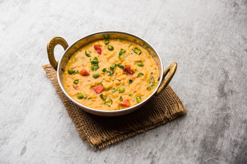 agriculture, asian, background, bowl, breakfast, cereal, closeup, cooked, dal, dieting, digest, digestion, digestive, dry, fenugreek, fiber, flake, flakes, food, golden, grain, healthy, indian, ingrad