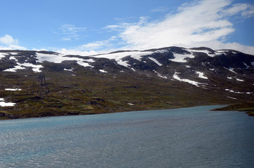 Railway travel in Norway.Views in the train. Flamsban.  The Bergen - Oslo train. Norway