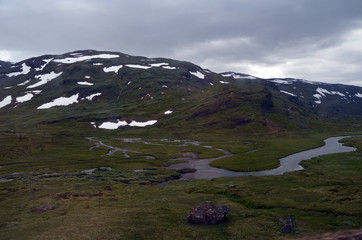 Railway travel in Norway.Views in the train. Flamsban.  The Bergen - Oslo train. Norway