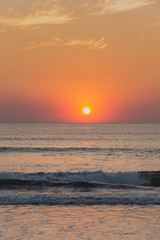 Sunset on the Goa beach, India
