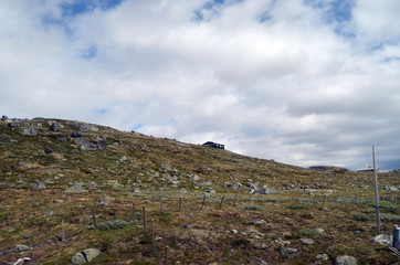 Railway travel in Norway.Views in the train. Flamsban.  The Bergen - Oslo train. Norway
