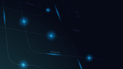 Abstract geometric Circuit connect lines and dots.Simple technology graphic background.Illustration Vector design Network technology and Connection concept.