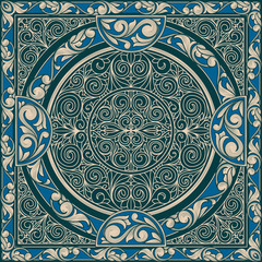 Vintage decorative ornate design card