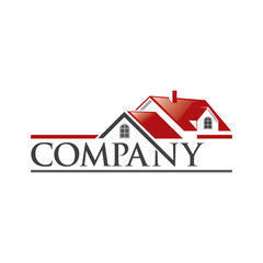 Rooftop Logo, Real Estate Logo, Residential Building Logo