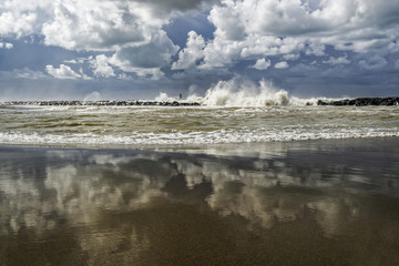 Stormy day on the seaside