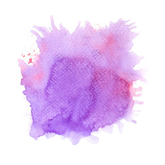 brush purple abstract watercolor background.