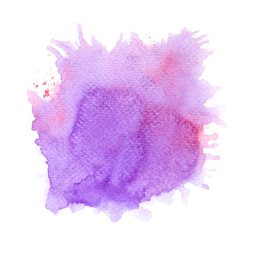 Brush Purple Abstract Watercolor Background.