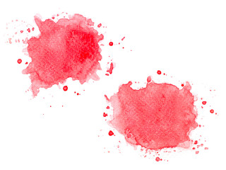 red splashes watercolor.
