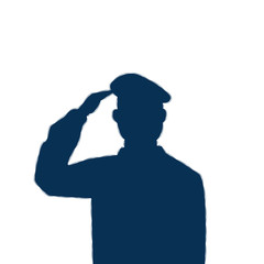 silhouette of man soldier american avatar character vector illustration design