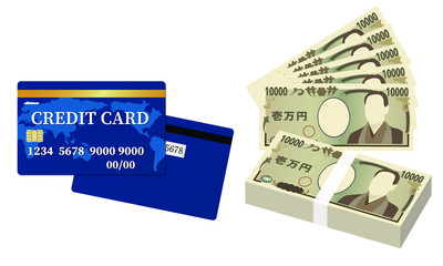クレジットカードとお札