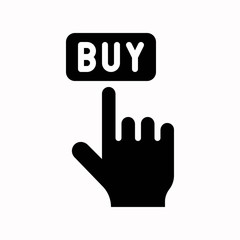 Buy vector, Black friday related solid icon