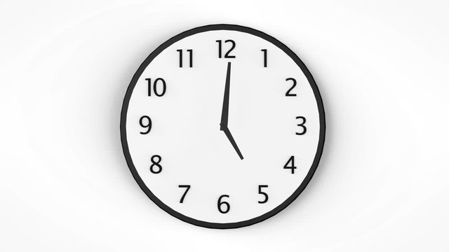 loopable 12 hours time rotating arrow clock motion footage background.