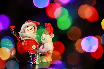 Christmas and New Year decorations and garlands