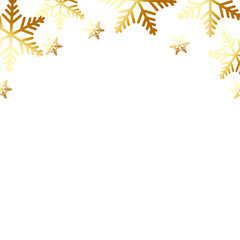 set of snowflake golden christmas isolated icon vector illustration design